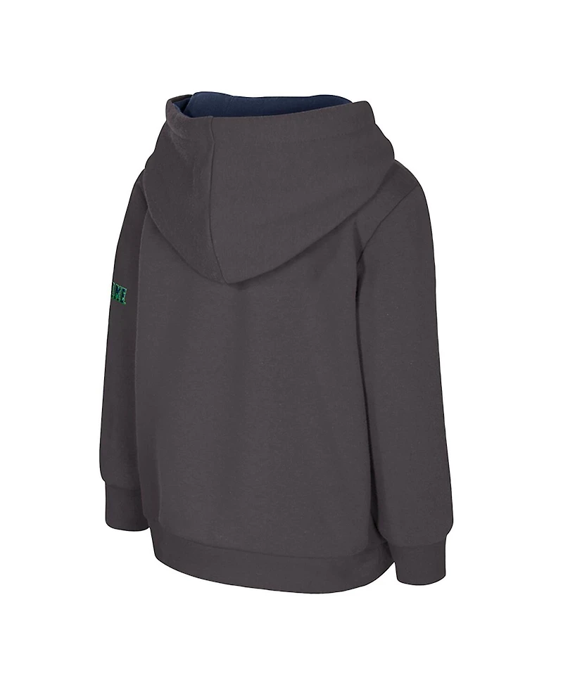 Colosseum Toddler Charcoal Notre Dame Fighting Irish Big Logo Volume Fleece Pullover Hoodie