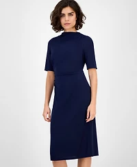 Anne Klein Women's Cowl-Neck Side-Ruched Dress