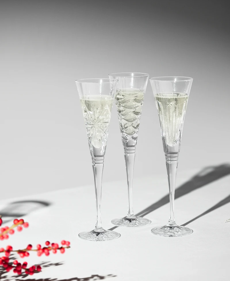 Waterford Winter Wonders Clear Flutes, Set of 6