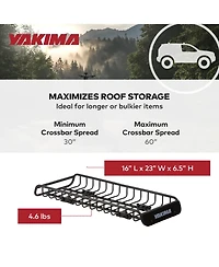Yakima SkinnyWarrior 16 Inch Extension for SkinnyWarrior Cargo Basket, Black
