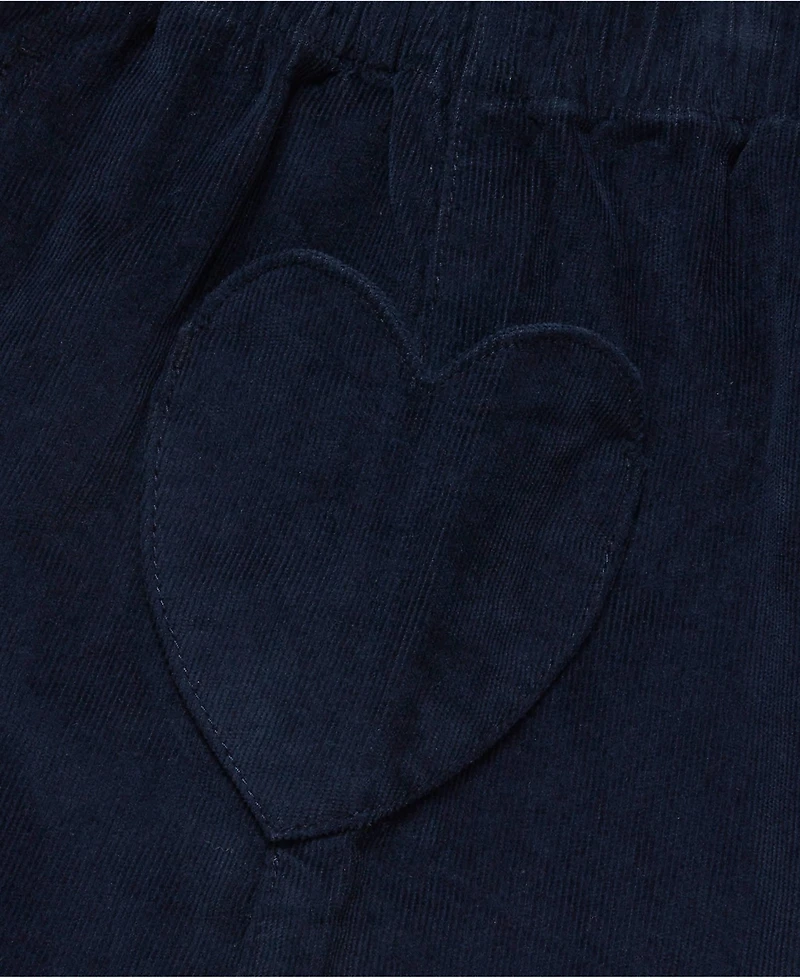 Lands' End Girls Corduroy Skirt with Heart Pockets