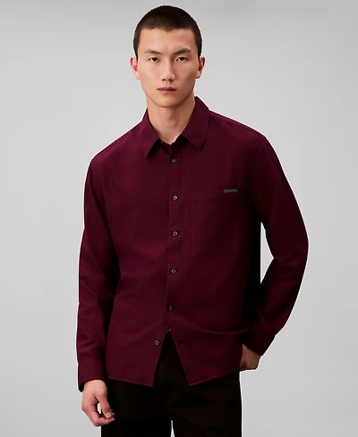 Calvin Klein Men's Classic-Fit Yarn-Dyed Houndstooth Shirt