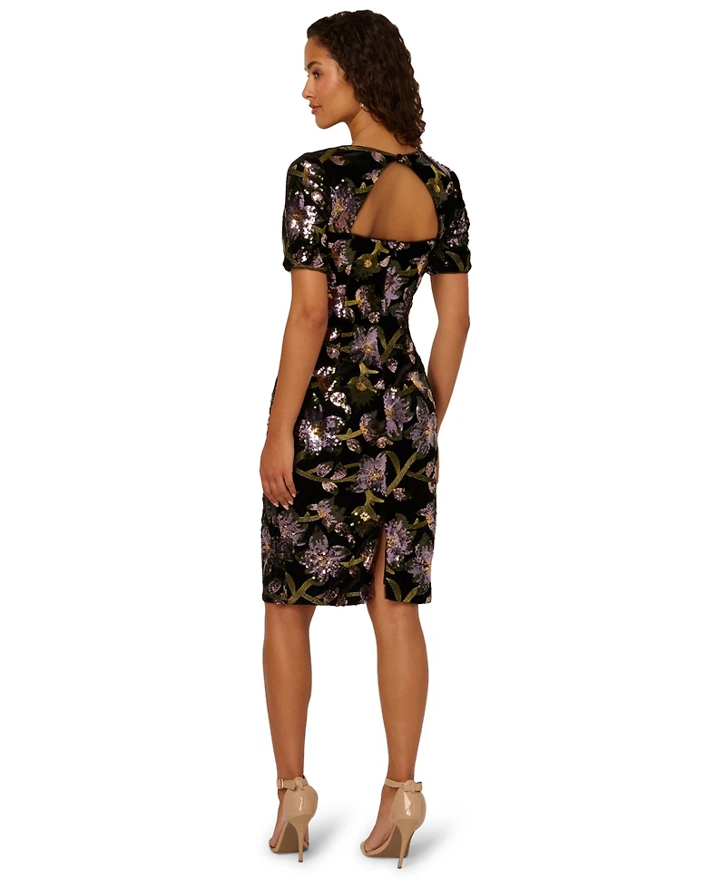 Adrianna Papell Plus Sweetheart Neck Sheath Dress