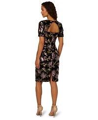 Adrianna Papell Plus Sweetheart Neck Sheath Dress