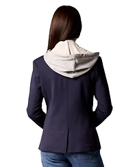 Blue Revival Women's Helen Double-Breasted Blazer with Removable Hoodie Insert