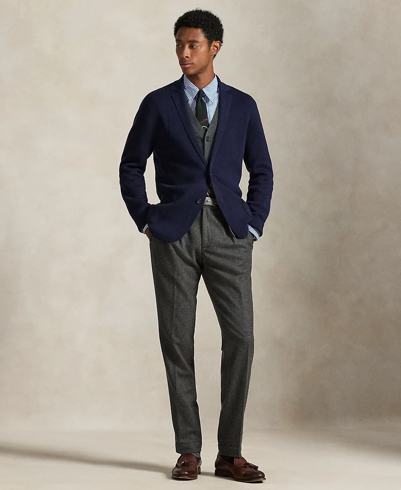 Polo Ralph Lauren Men's Merino Long Sleeve Blazer Cardigan