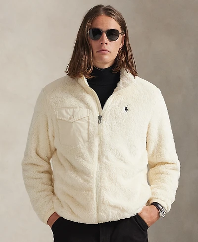 Polo Ralph Lauren Men's Long Sleeve Curly Pile Fleece Jacket