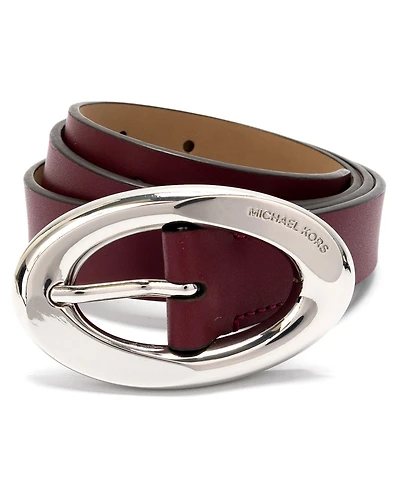 Michael Kors Women's 25mm Non-Reversible Leather Belt