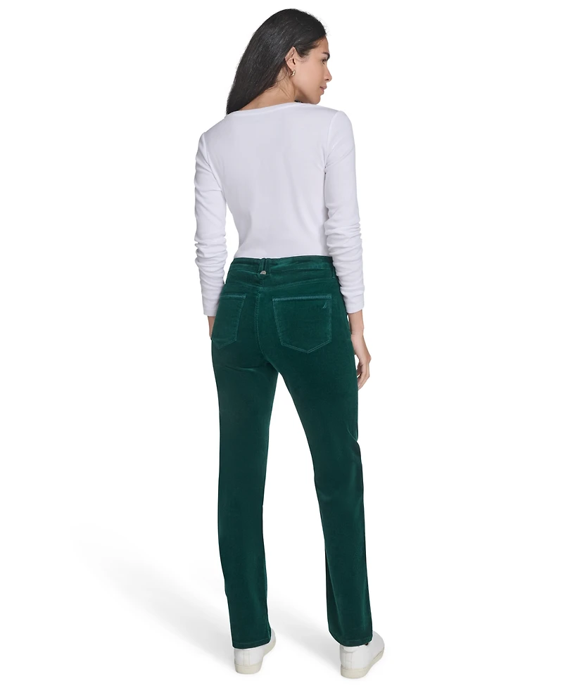 Nautica Jeans Women's Mid-Rise Corduroy Pants