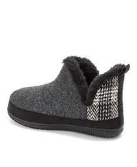Dearfoams Women's Felted and Plaid Boot Slipper