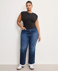 Good American Women's Sleeveless Corset Top, Regular & Plus
