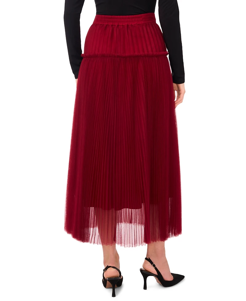 Vince Camuto Women's Pleated Pull On Midi Skirt