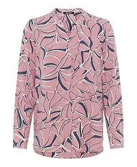 Olsen Women's Graphic Leaf Print Tunic Shirt