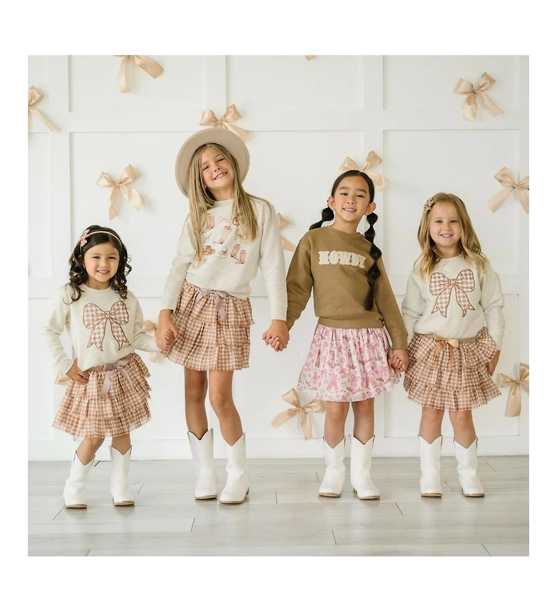 Sweet Wink Little and Big Girls Howdy Patch Sweatshirt