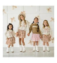 Sweet Wink Little and Big Girls Howdy Patch Sweatshirt