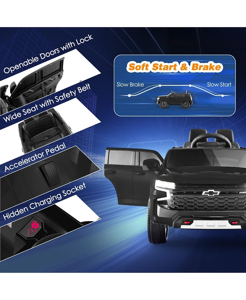 12V Kids Ride-On Car with 2.4G Remote Control – Black