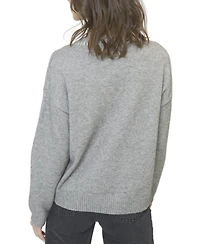Central Park West Women's Myra Whipstitch Star Crewneck