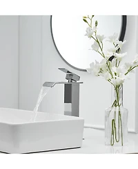 Greenspring Waterfall Single Hole Single Handle Bathroom Vessel Sink Faucet With Pop-up Drain Assembly