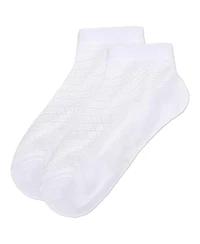 Memoi Big Girls Diamond Sheer Anklet Socks