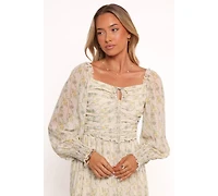 Petal and Pup Women's Keziah Long Sleeve Maxi Dress - Yellow Floral