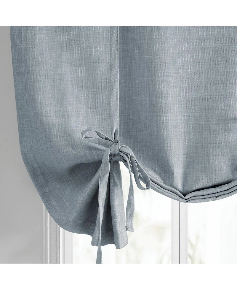 Half Price Drapes Faux Linen Room Darkening Tie-Up Window Shade