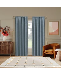 Sun Zero Belmont Floral Jacquard 100% Blackout Rod Pocket Curtain Panel