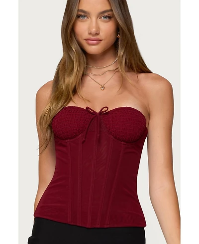 Edikted Women's Guinivere Smocked Strapless Corset