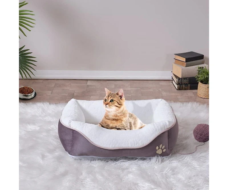 Zeus & Ruta Anthracite Pet Bed Small 19" x 13"