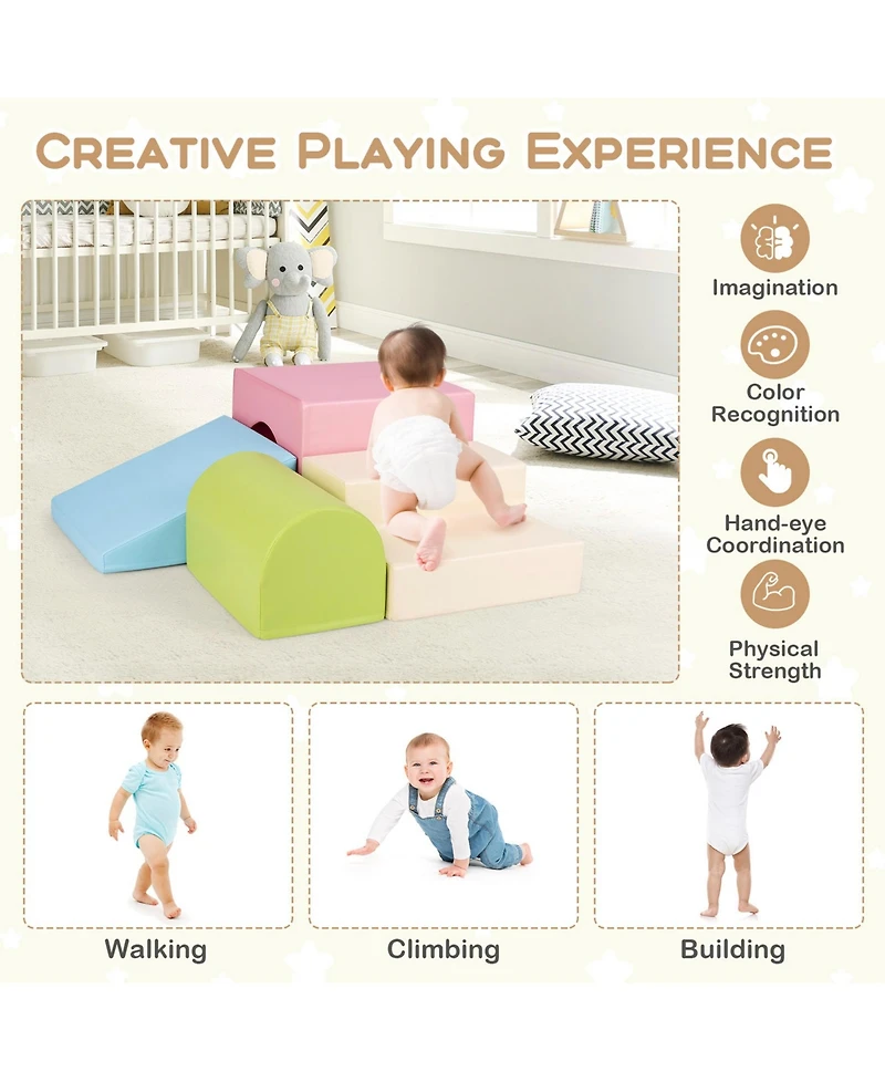 Climb and Crawl Foam Block Play Set for Infant Baby