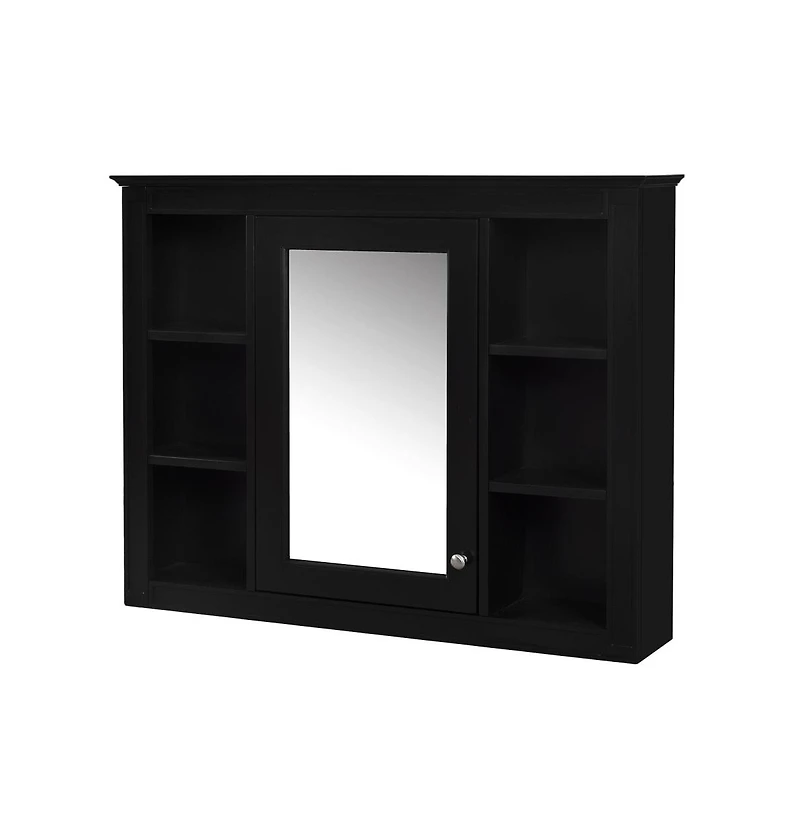 Chic Crate-Tall Bathroom Storage Cabinet Freestanding Cabinet w/ 2 Different-Size Drawers & Adj. Shelf | Mdf Painted Finish | White