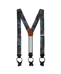 Trafalgar Men's The Arcane Storm Silk Button End Novelty Suspenders