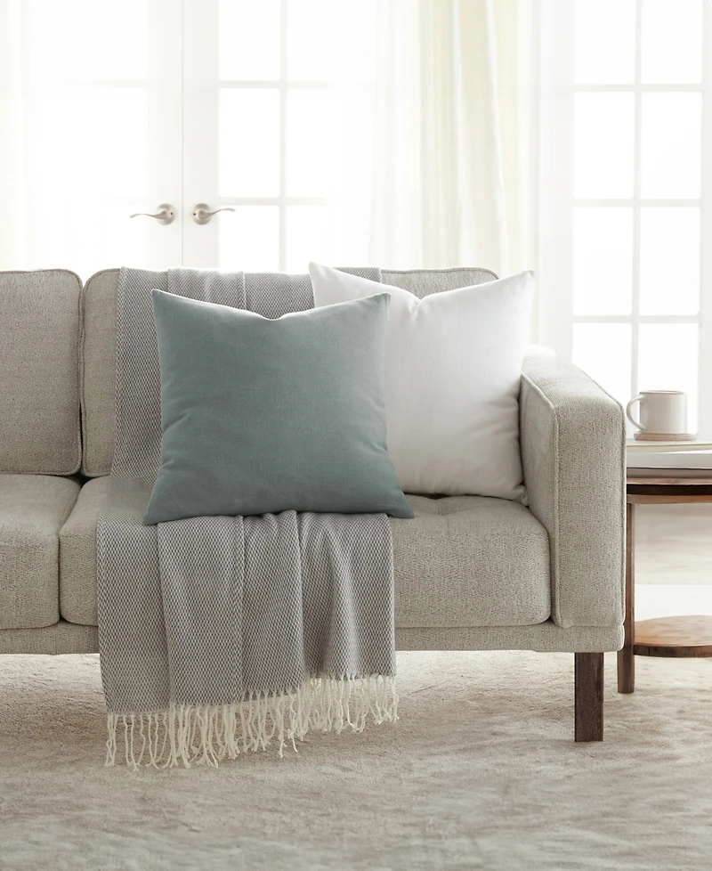 ienjoy Home Slub Cotton Solid 2-Pack Decor Pillows, 20" x