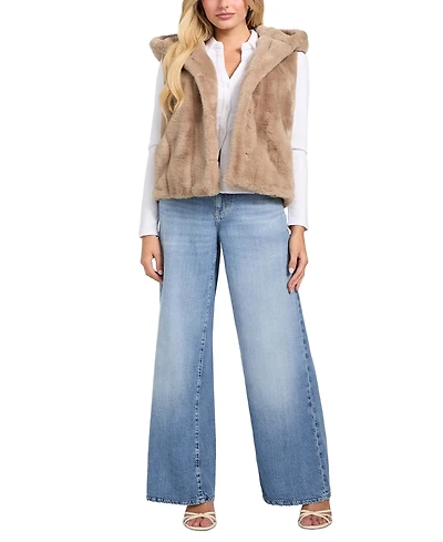 Guess Women's Sophy Faux-Fur Hooded Vest