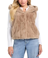 Guess Women's Sophy Faux-Fur Hooded Vest