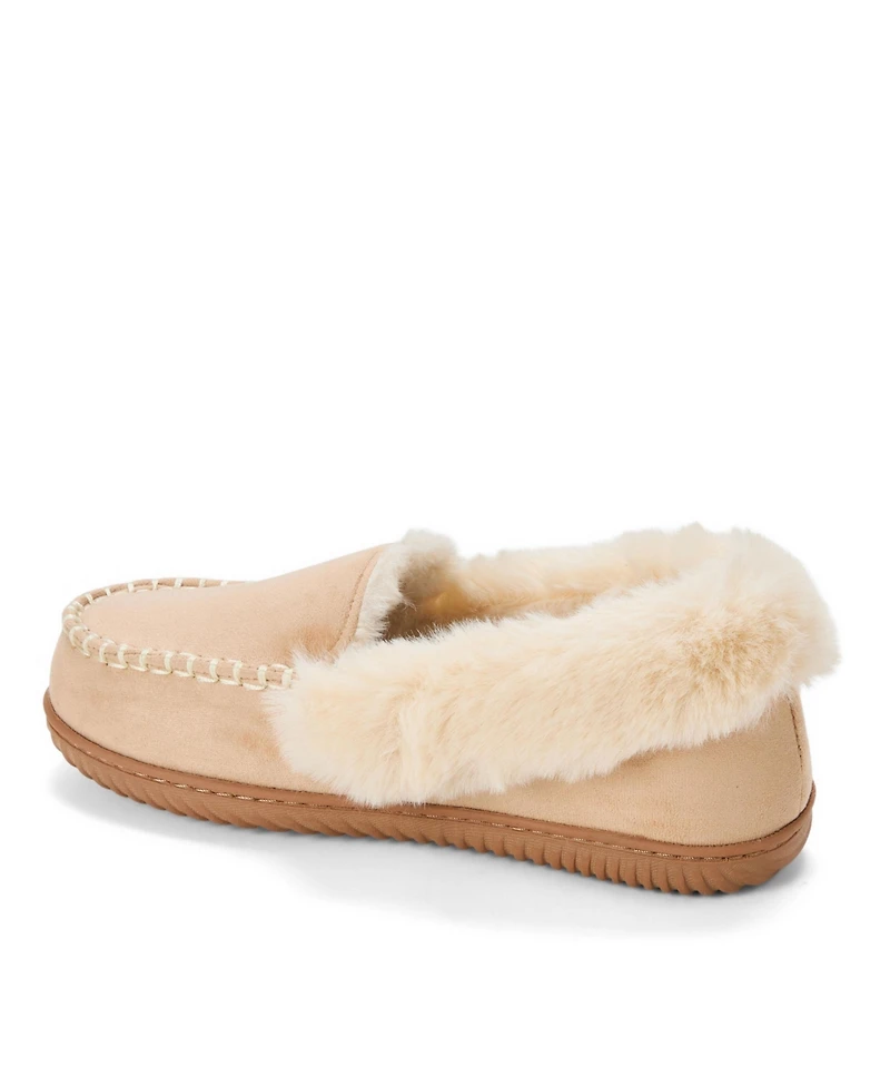Dearfoams Women's Ryland Cabin Moccasin Slipper