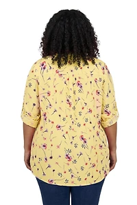 Woman Within Plus Rayon 7-Day Pintucked Tunic Blouse