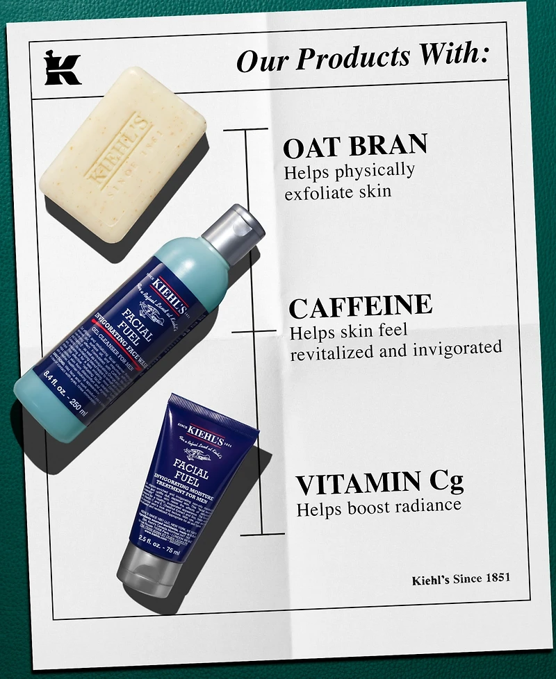 Kiehl's Since 1851 Men's 3-Pc. Energizing Essentials Gift Set