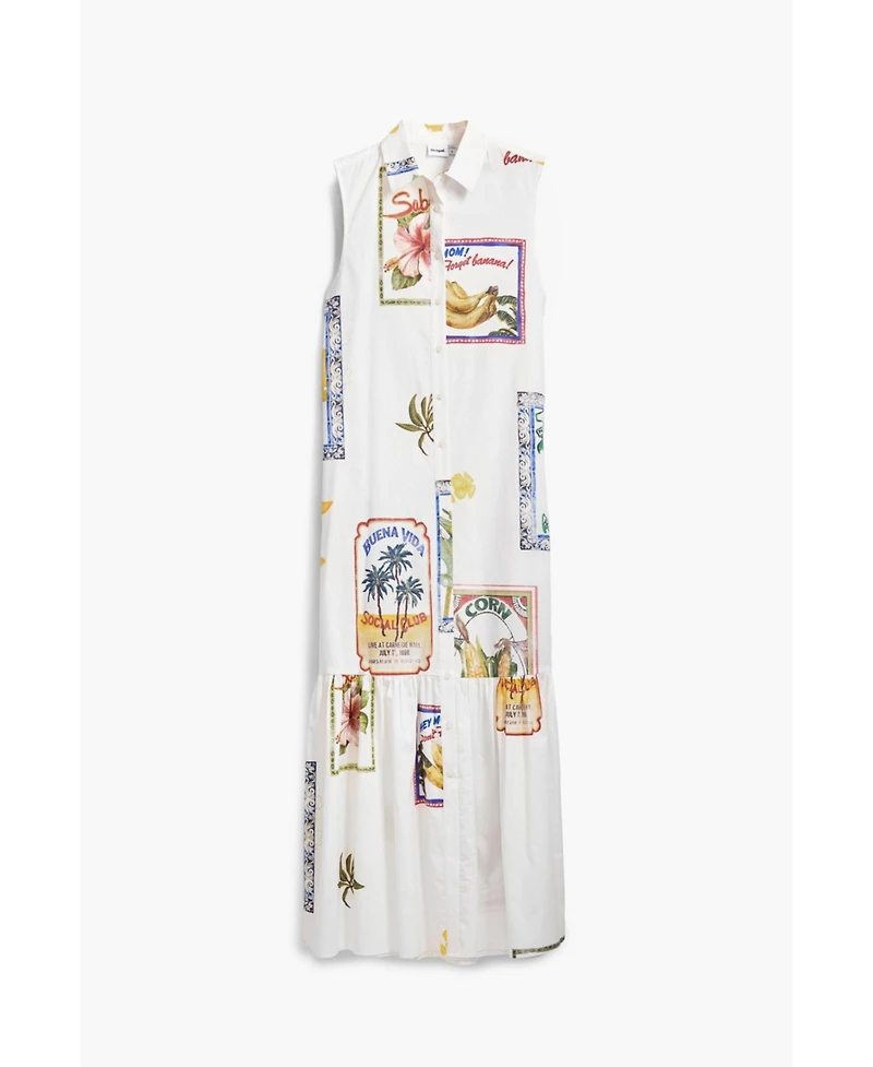 Desigual Women's Shirt dress postcards