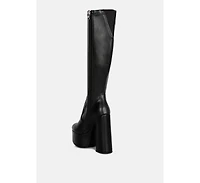 Coraline High Block Heeled Calf Boots Women