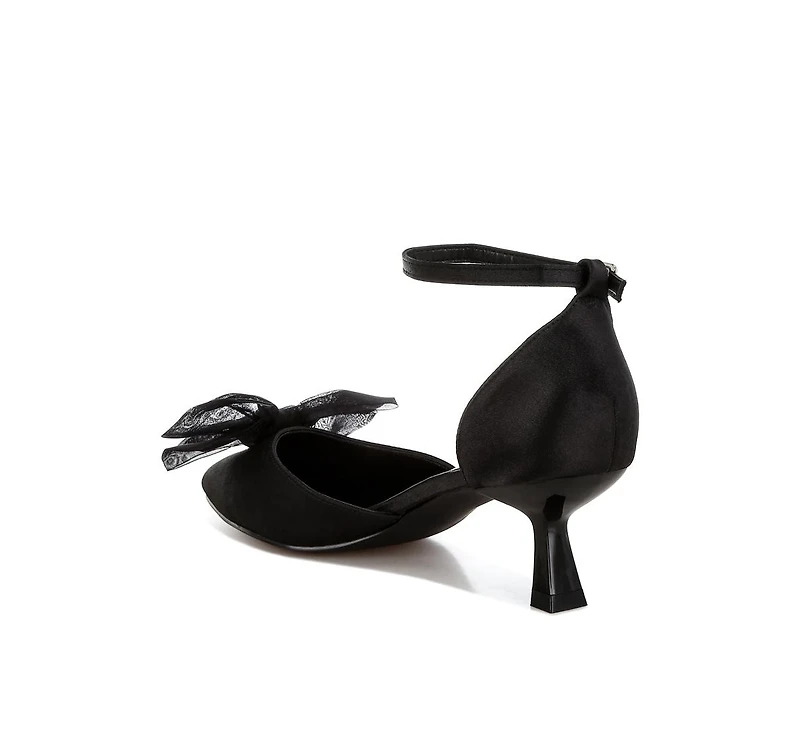 Cadell Bow Detail Satin Sandals Women