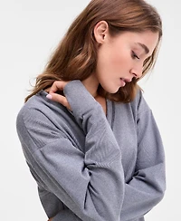 Id Ideology Women's Brushed Rib V-Neck Sweater, Macy's Exclusive