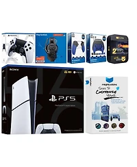 Sony Playstation 5 Slim Digital with Extra Edge Controller, Plantronics Headset, Gamer Kit, Trigger Kit and MightySkins Decal Voucher + 2 Year Cps Ext
