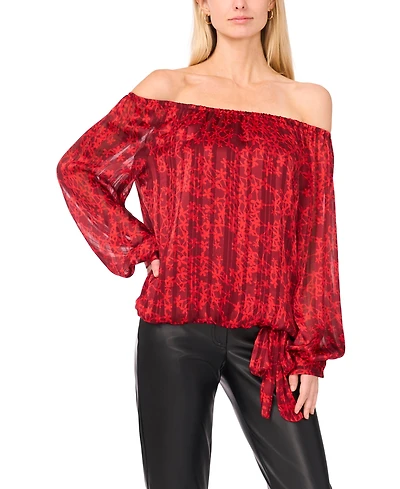 Vince Camuto Women's Off Shoulder Long Sleeve Top