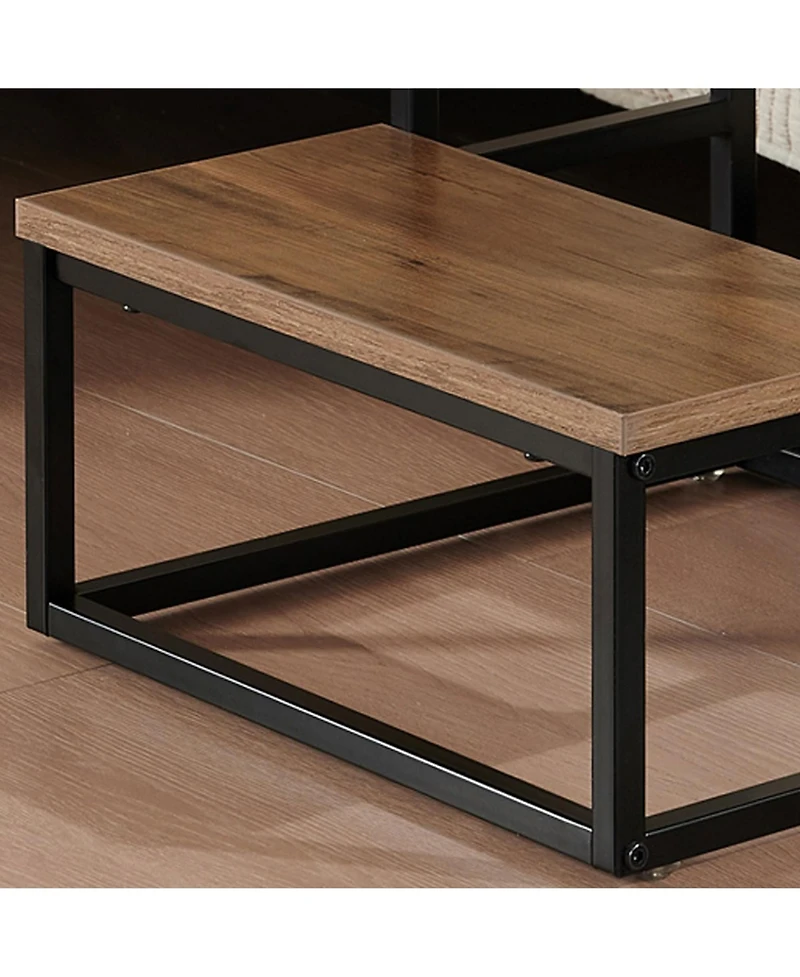 Kings Brand Furniture Axel 2-Step Step Stool – Lightweight, Durable & Modern Design Wooden Steps & Metal Frame, Compact Ladder for Adults