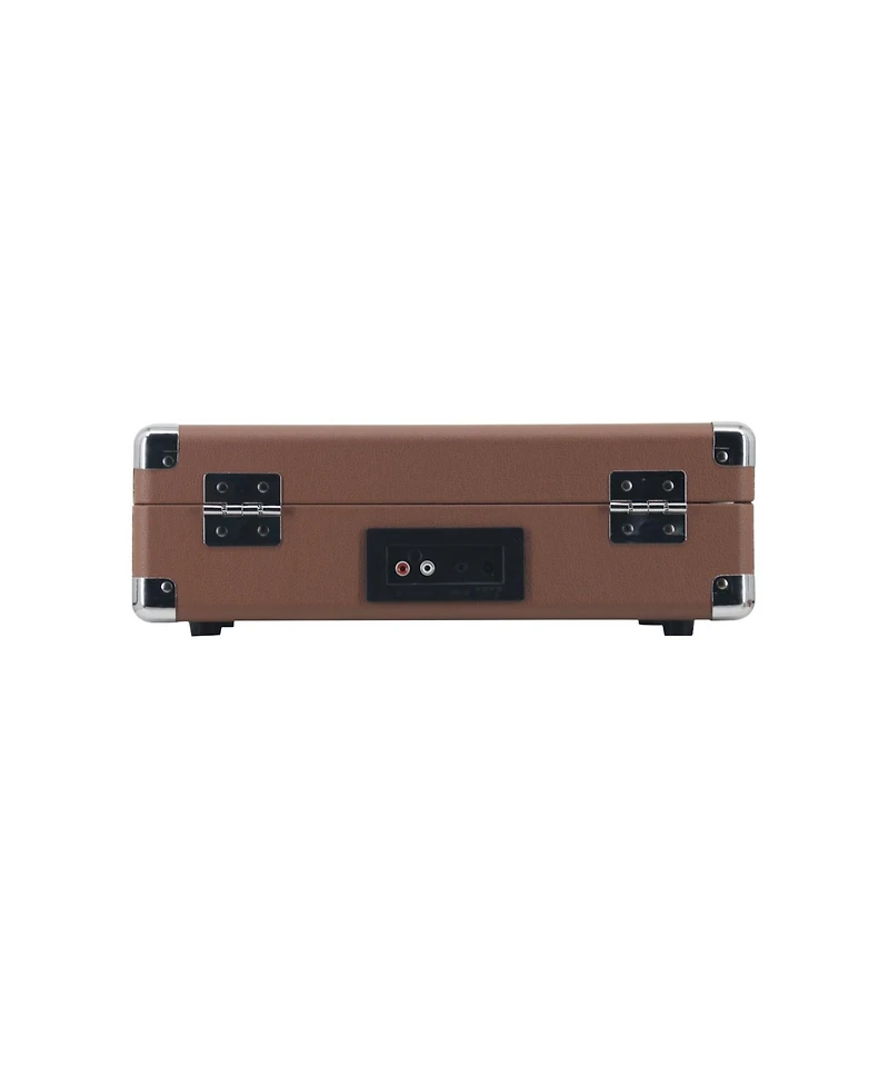 RadioShack 3W Speaker Portable Suitcase Turntable for Vinyl Records 3-Speed with Bluetooth VintageWith 3.5mm Jack Classic Look 4001790