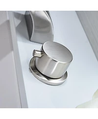 8 in. Widespread 2-Handle Bathroom Faucet With Led Light And Pop Up Drain Matte Black