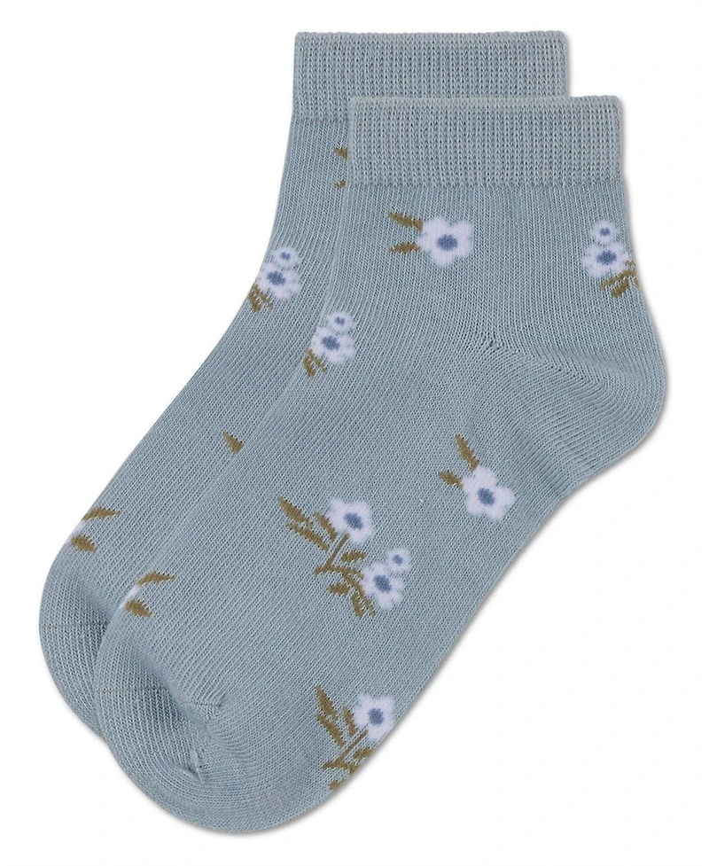 Memoi Girls' Blissful Bloom Anklet Socks