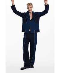 Desigual Men's Blazer with combined seams
