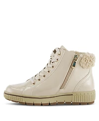 Spring Step Alps Water Resistant Boots with Sherpa Lining and Lace-Up Detail