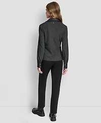 Dkny Women's Knit Twist Front V-Neck Top